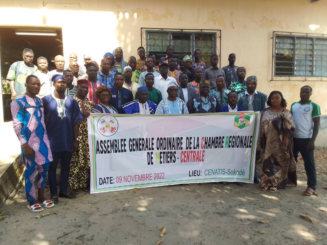 Togo : A Sokodé, la chambre Régional de métiers Centrale a organisé sa dernière Assemblée Générale de l’année 2022.