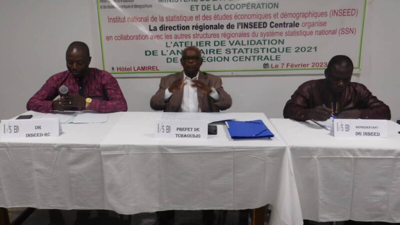 INSEED Sokodé a organisé un atelier  de validation de l’annuaire statistique 2021 de la Région Centrale.