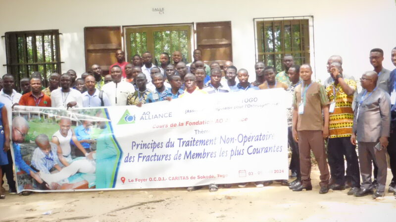 Sokodé: L’Association Togolaise pour l’Ostéosynthèse (AO Alliance Togo) a organisé une session de formation, visant à renforcer les compétences des étudiants en médecine en fin de cursus, des médecins des centres périphériques, ainsi que du personnel des services d’accueil et d’urgence.
