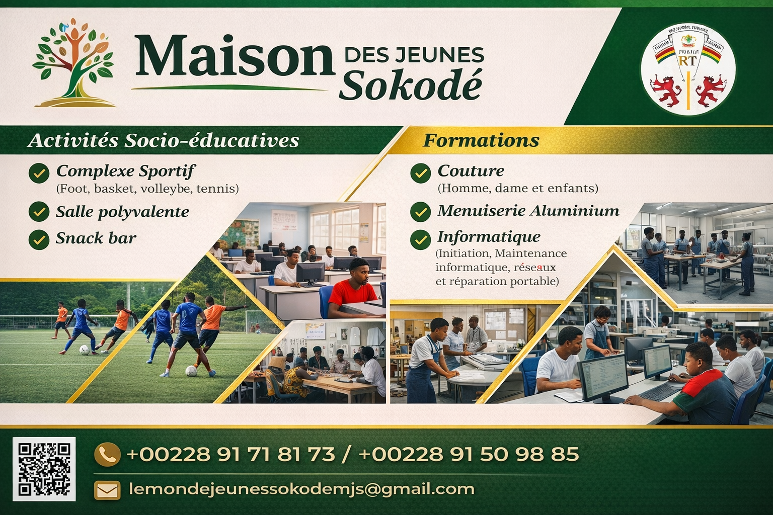 Maison des Jeunes de Sokodé : Un espace moderne dédié à la formation et à l’épanouissement des jeunes