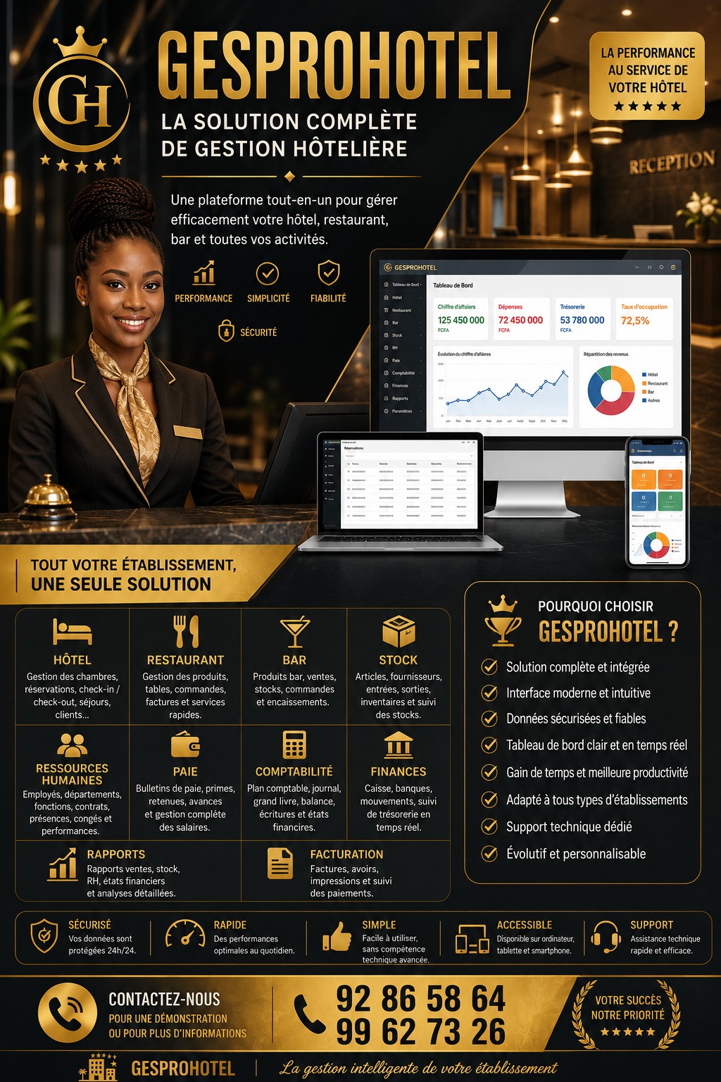 🏨✨ GESPROHOTEL – La Solution Complète de Gestion Hôtelière ✨🏨